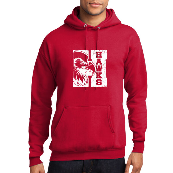 RMS Hawk Head H  - Core Fleece Pullover Hooded Sweatshirt Thumbnail