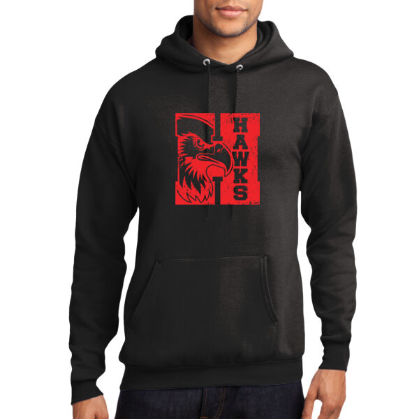 RMS Hawk Head H  - Core Fleece Pullover Hooded Sweatshirt Thumbnail