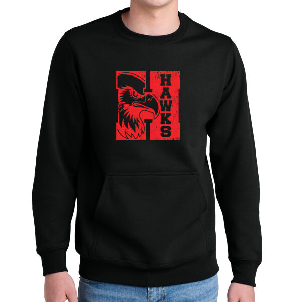 RMS Hawk Head H  - Core Fleece Crewneck Pocket Sweatshirt Thumbnail