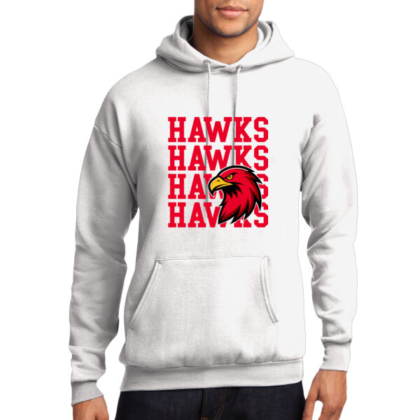 RMS Hawks Hawks Hawks  - Core Fleece Pullover Hooded Sweatshirt Thumbnail