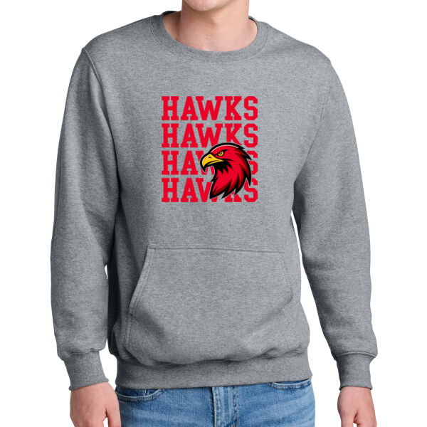 RMS Hawks Hawks Hawks  - Core Fleece Crewneck Pocket Sweatshirt Thumbnail